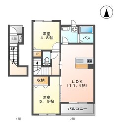 フリューゲルの物件間取画像